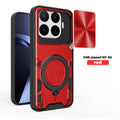 Xiaomi 17T Pro 5G Ring Kickstand Case w/ Camera Cover [Red] - Red