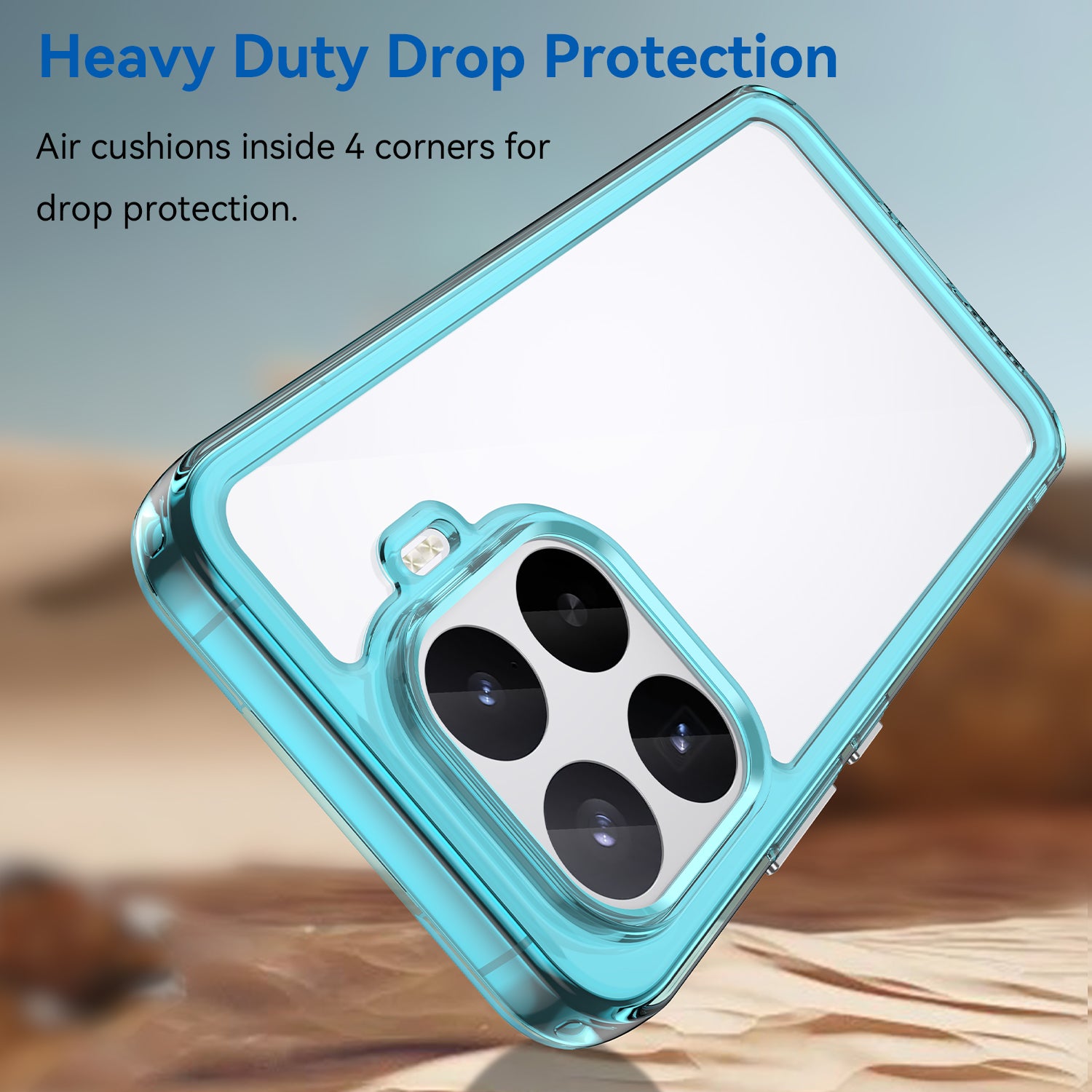 Xiaomi 17T Pro 5G Soft TPU Bumper Shockproof Cover Case [Clear Blue]