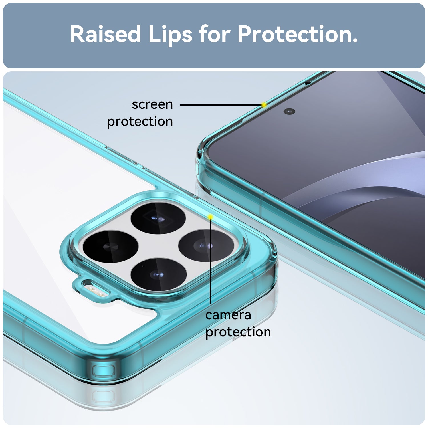 Xiaomi 17T Pro 5G Soft TPU Bumper Shockproof Cover Case [Clear Blue]