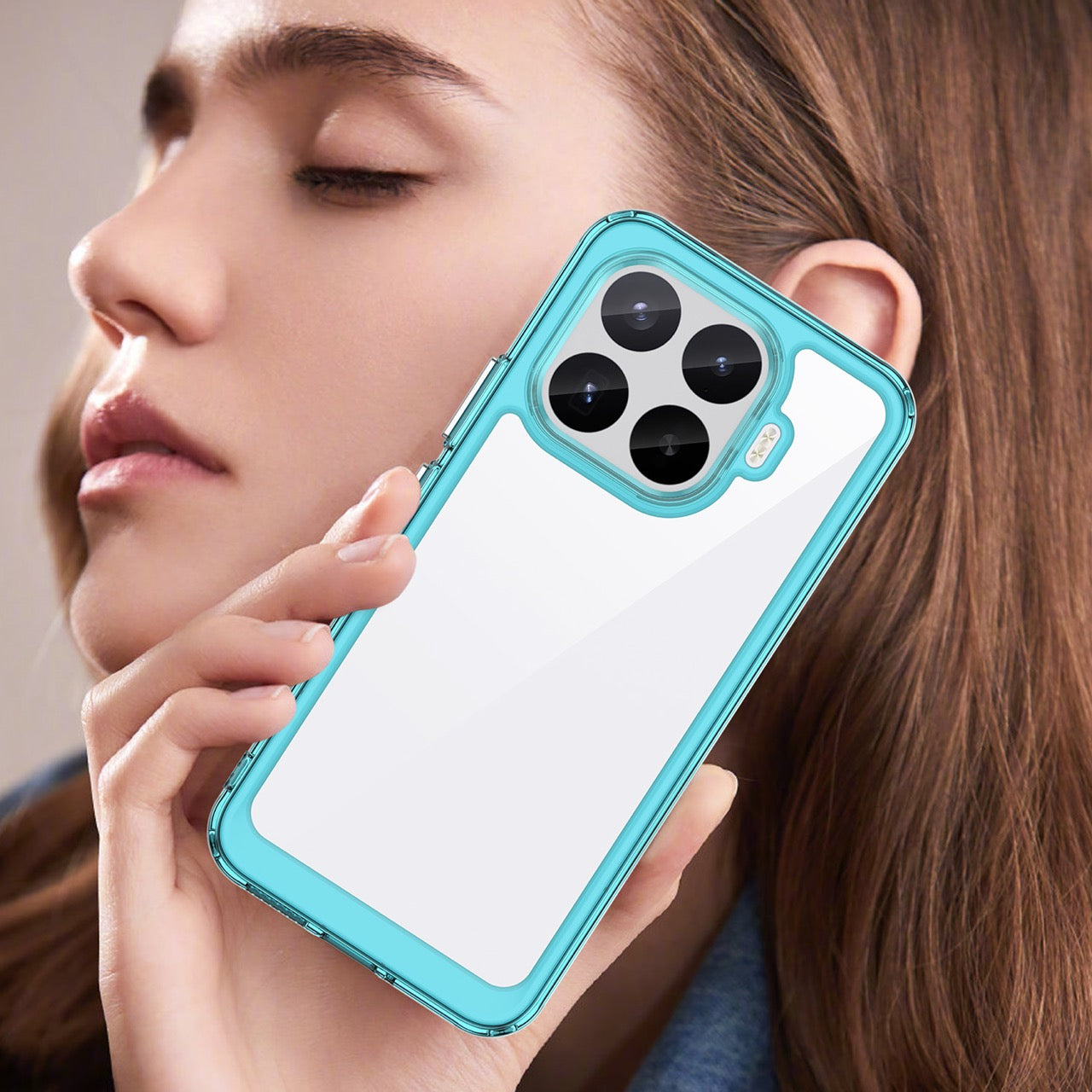 Xiaomi 17T Pro 5G Soft TPU Bumper Shockproof Cover Case [Clear Blue]