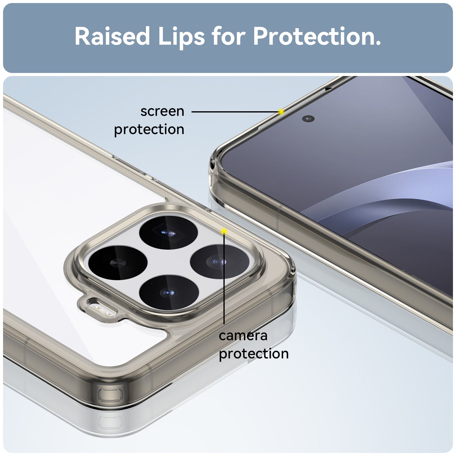 Xiaomi 17T Pro 5G Soft TPU Bumper Shockproof Cover Case [Clear Grey]