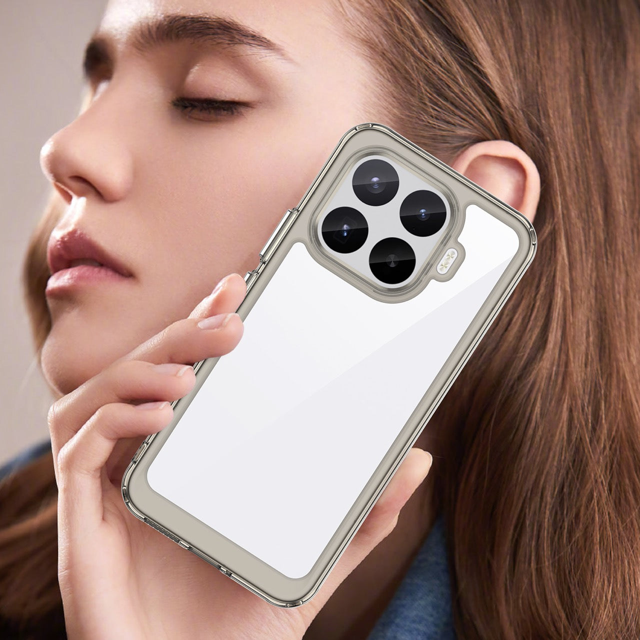 Xiaomi 17T Pro 5G Soft TPU Bumper Shockproof Cover Case [Clear Grey]