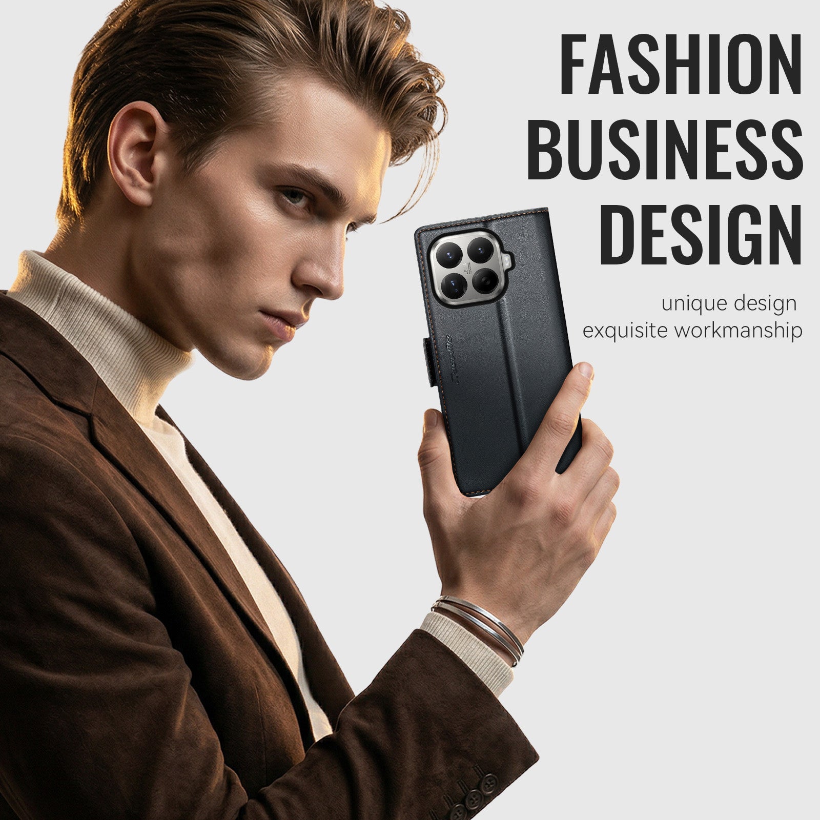 Xiaomi 17T 5G CaseMe Retro Wallet Case [Black]