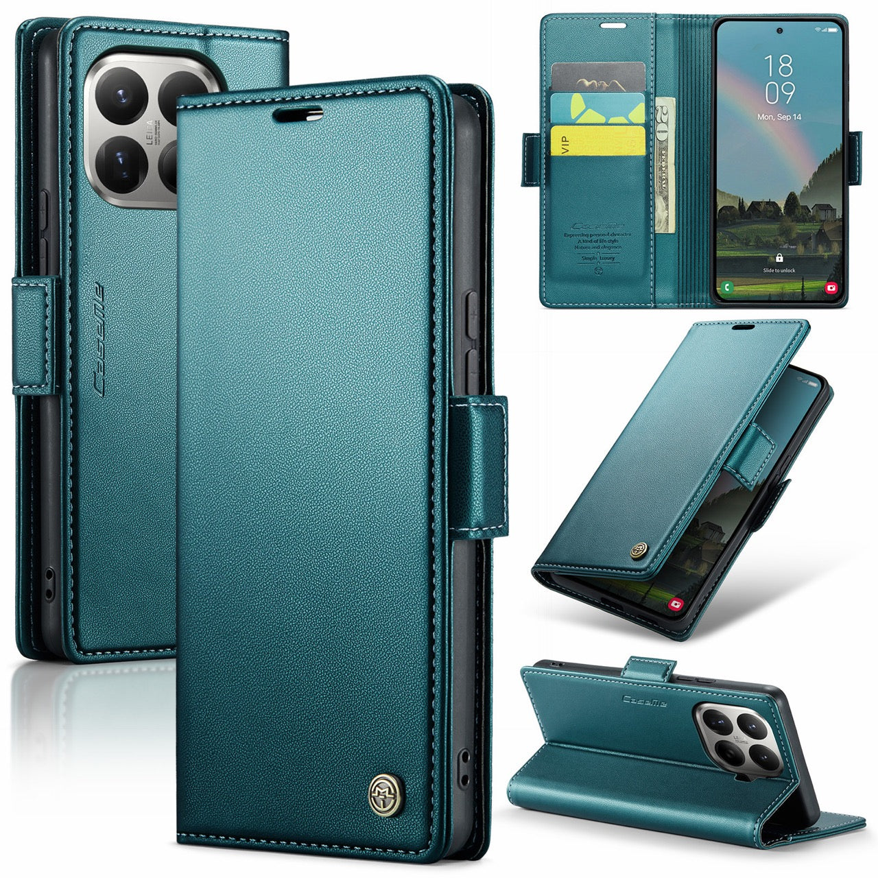 Xiaomi 17T 5G CaseMe Retro Wallet Case [Teal]