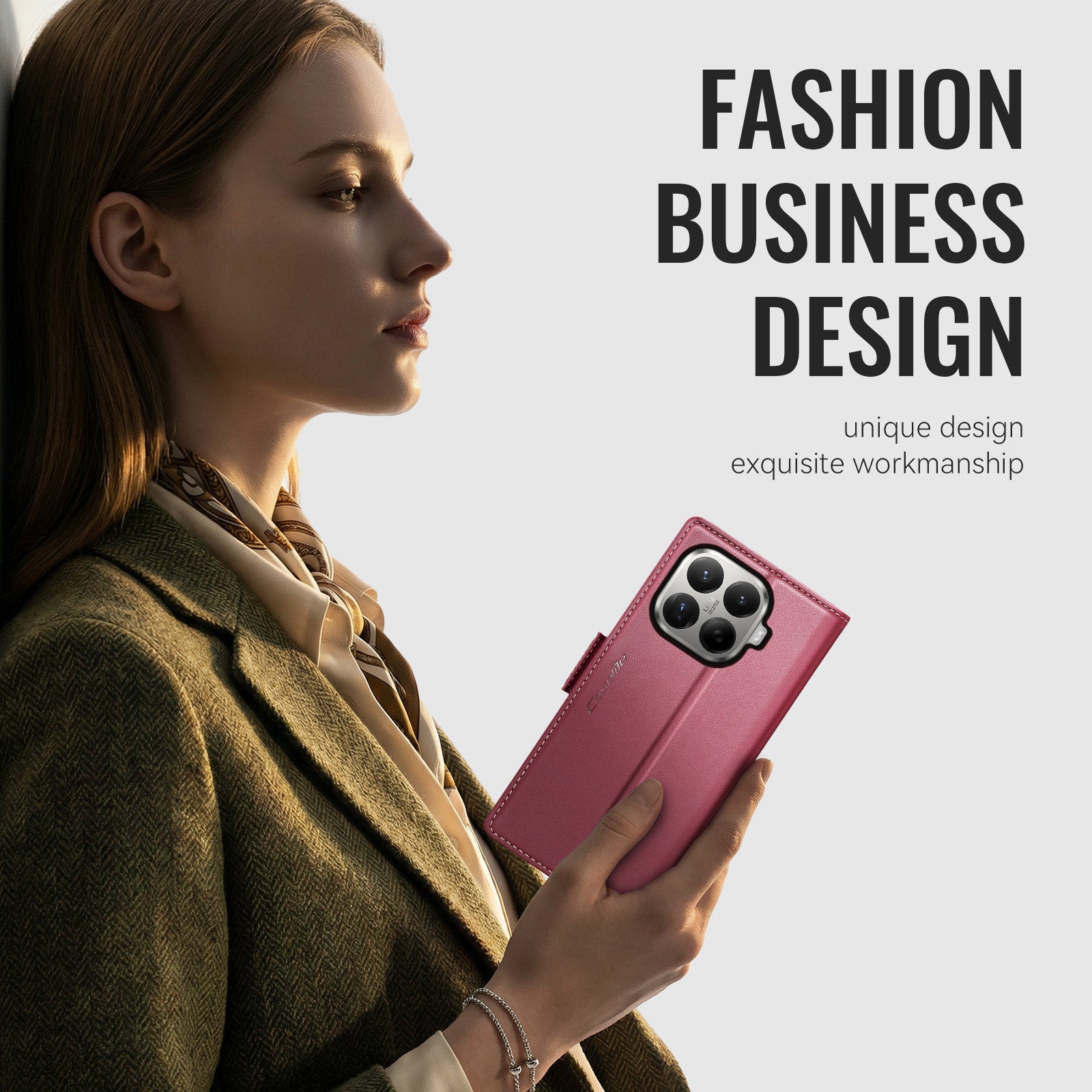 Xiaomi 17T 5G CaseMe Retro Wallet Case [Maroon]