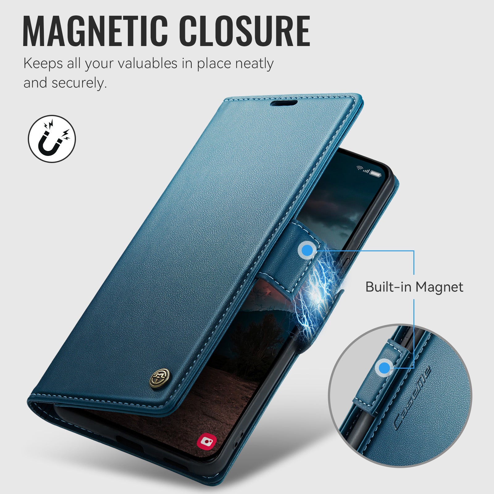 Xiaomi 17T 5G CaseMe Retro Wallet Case [Navy]