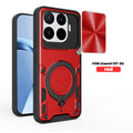 Xiaomi 17T 5G Ring Kickstand Case w/ Camera Cover [Red] - Red