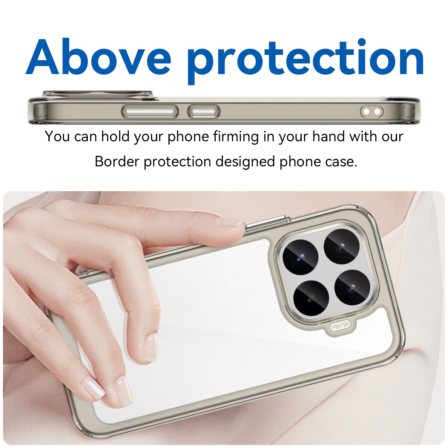 Xiaomi 17T 5G Soft TPU Bumper Shockproof Cover Case [Clear Grey]