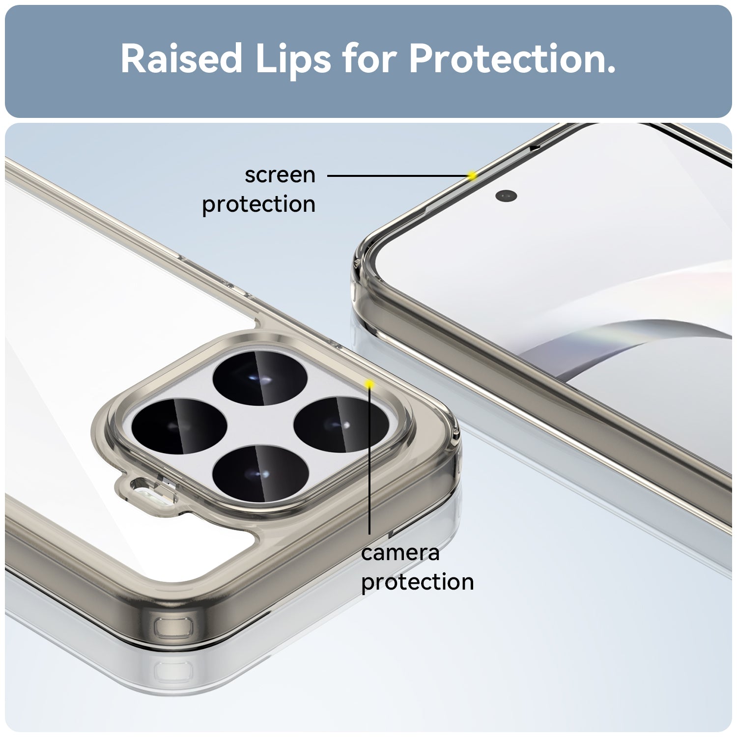 Xiaomi 17T 5G Soft TPU Bumper Shockproof Cover Case [Clear Grey]