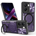 Xiaomi Poco X7 Pro Ring Kickstand Case w/ Camera Cover [Purple] - Purple
