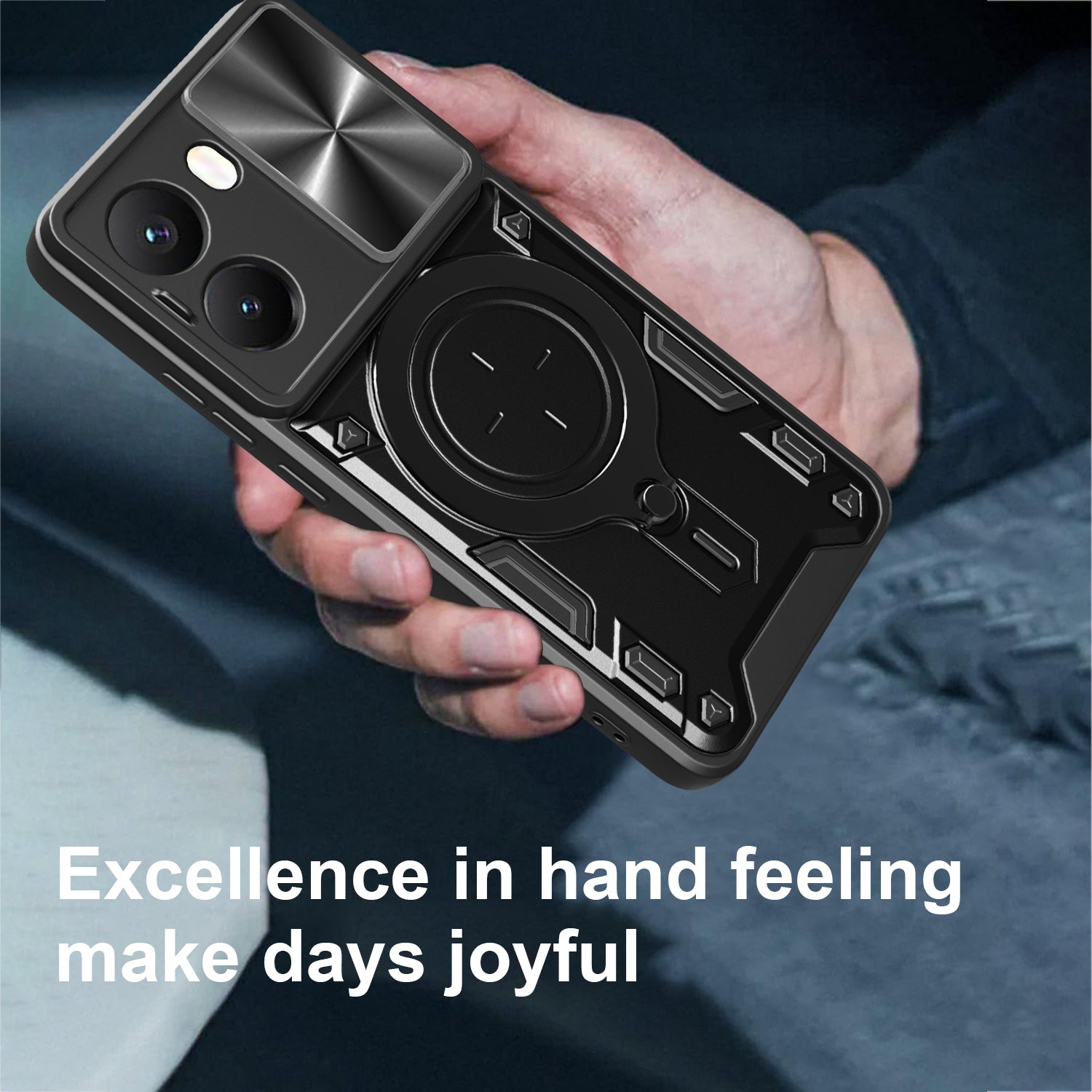 Xiaomi Poco X7 Pro Ring Kickstand Case w/ Camera Cover [Purple]