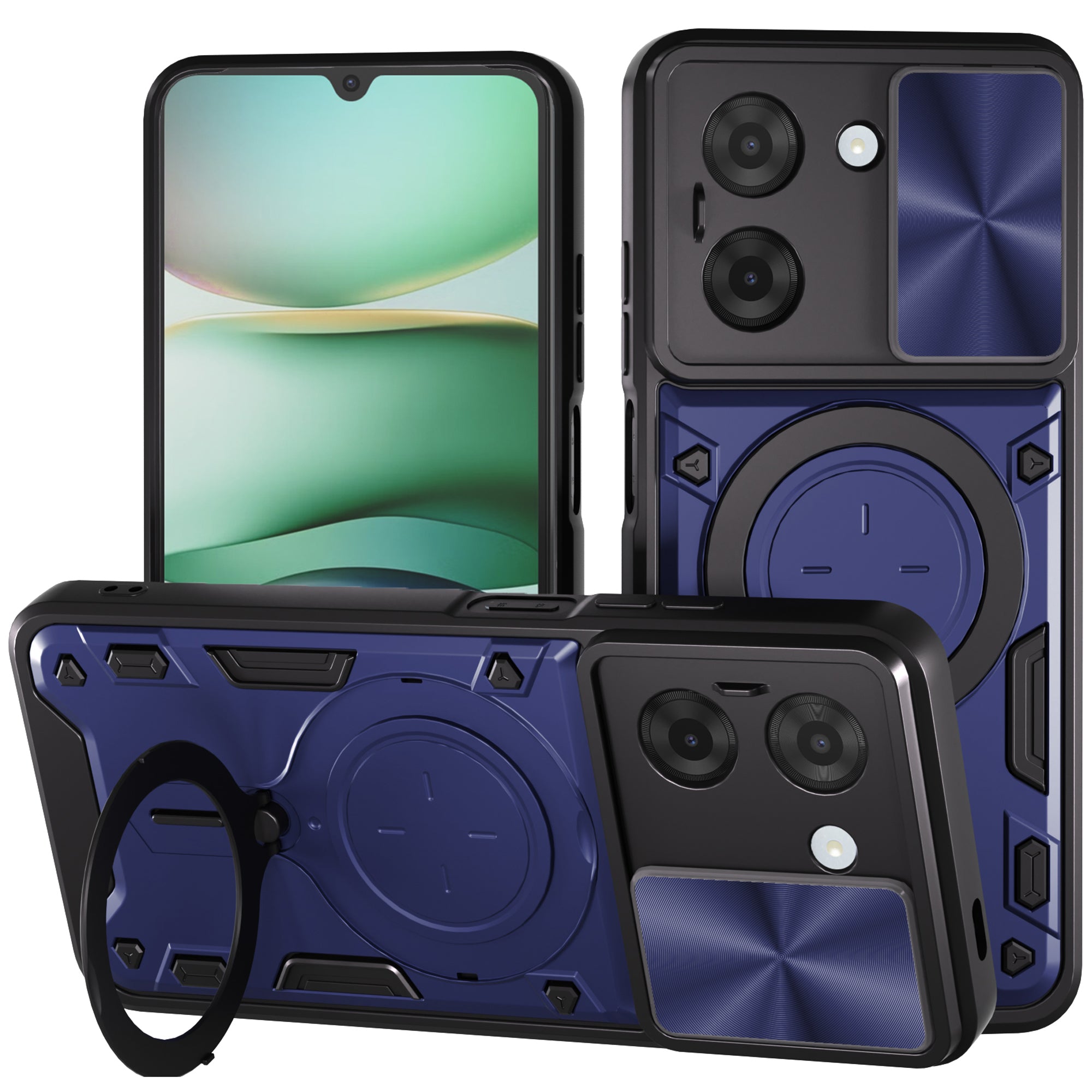 Xiaomi Redmi A5 (2025)  Ring Kickstand Case w/ Camera Cover [Navy]