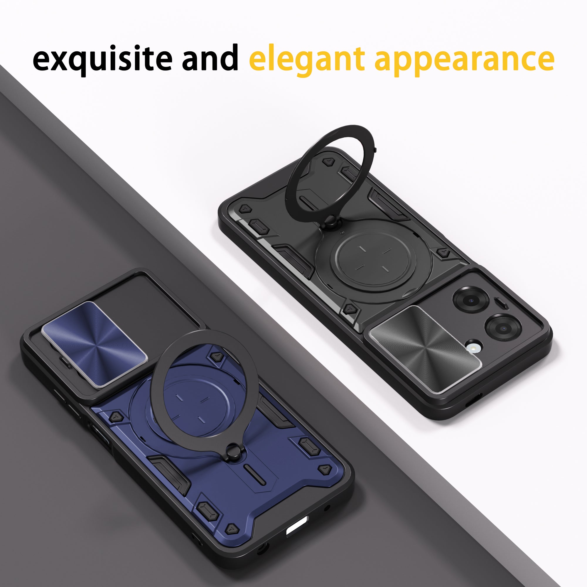 Xiaomi Redmi A5 (2025)  Ring Kickstand Case w/ Camera Cover [Navy]