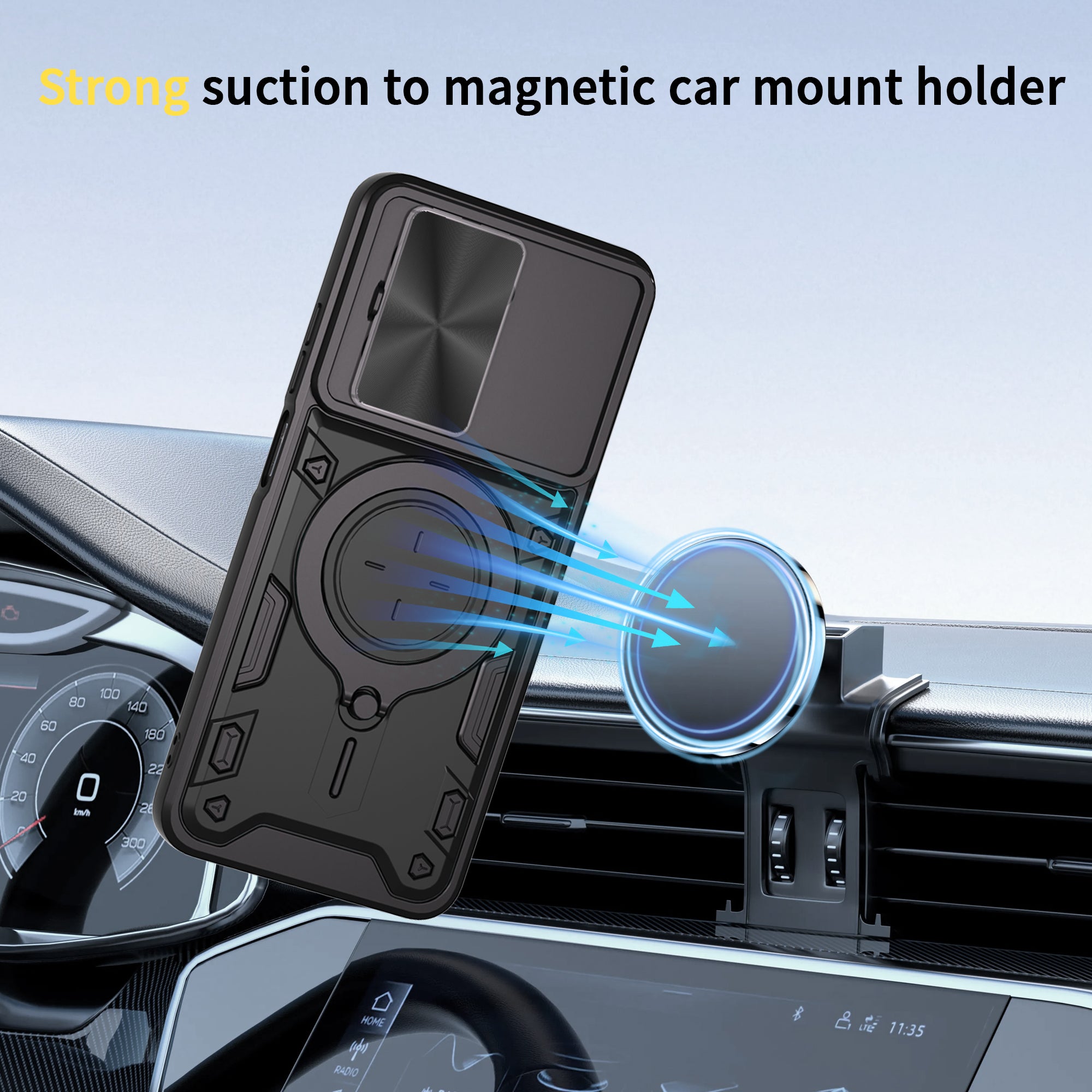 Xiaomi Redmi A5 (2025)  Ring Kickstand Case w/ Camera Cover [Red]