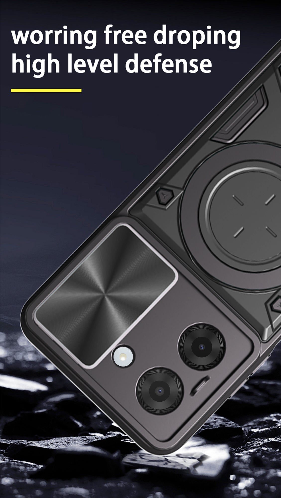 Xiaomi Redmi A5 (2025)  Ring Kickstand Case w/ Camera Cover [Navy]