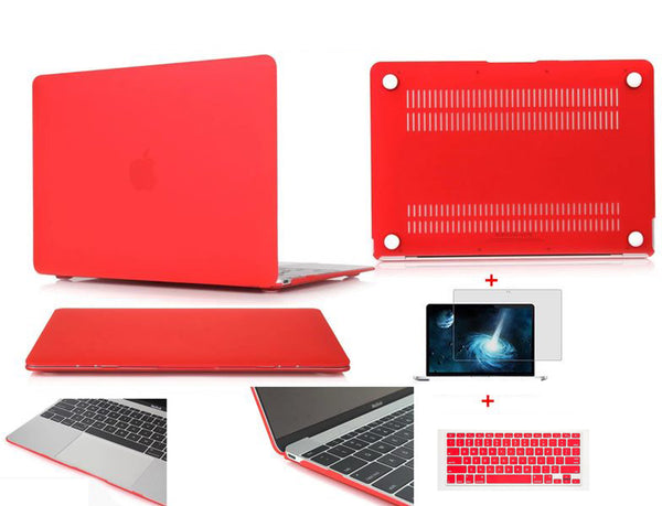 MacBook 12" (2015-2017) A1534 Matte Hard Case (Red)