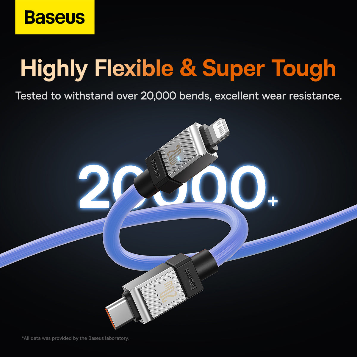 Baseus CoolPlay Series Fast Charging Cable Type-C to iPhone 20W 2m Blue