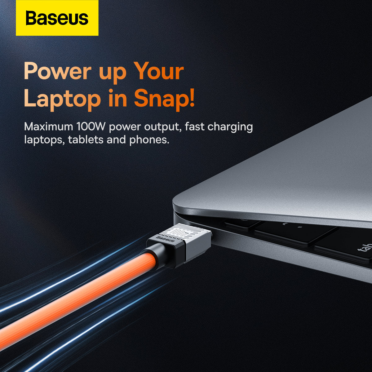 Baseus CoolPlay Series Fast Charging Cable Type-C to Type-C 100W 1m Orange