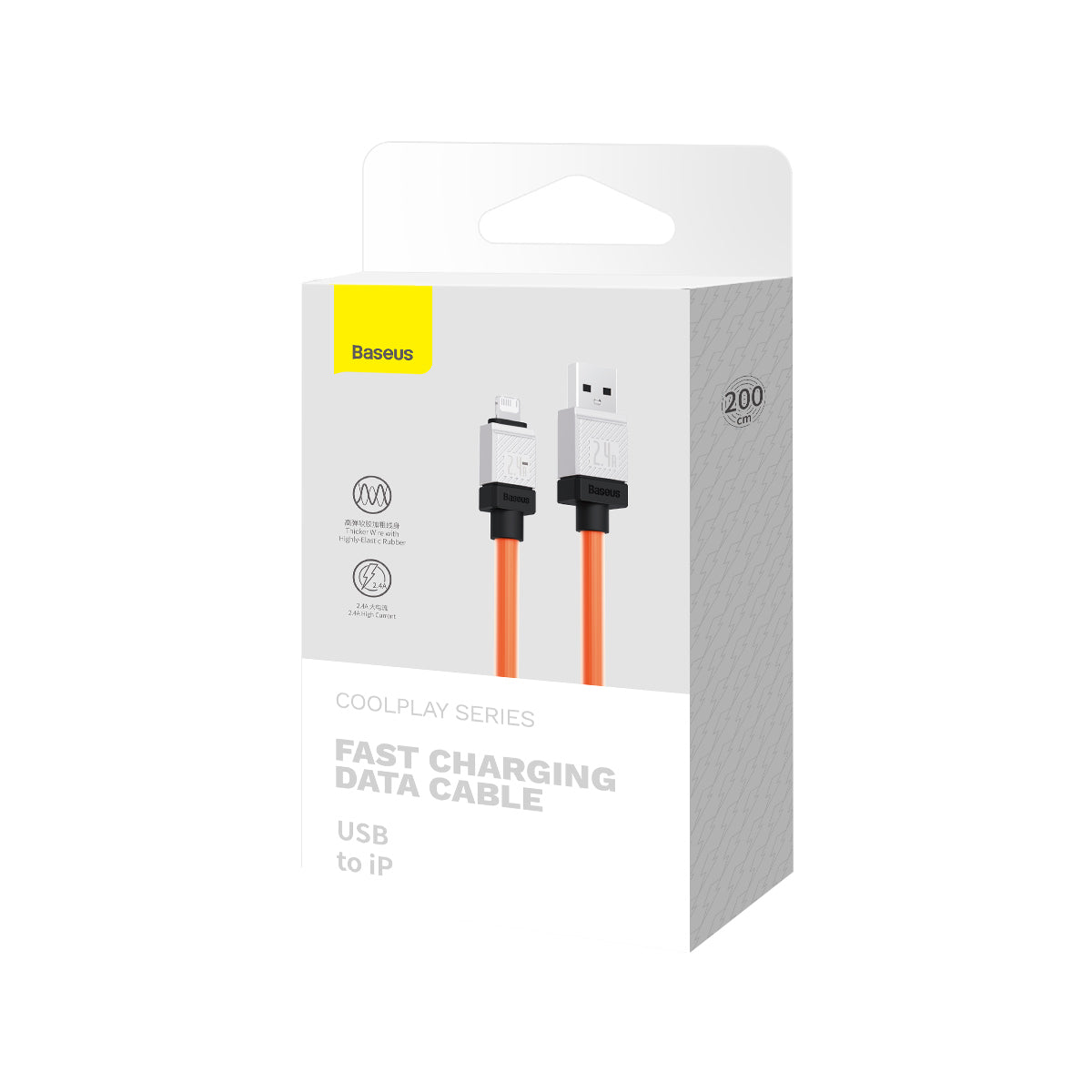 Baseus CoolPlay Series Fast Charging USB-A to iPhone Cable 2.4A 2m Orange