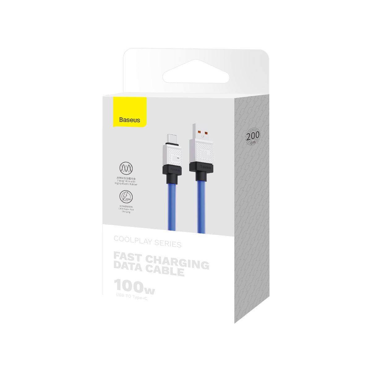 Baseus CoolPlay Series Fast Charging USB Type-A to Type-C Cable 2m 100W Blue