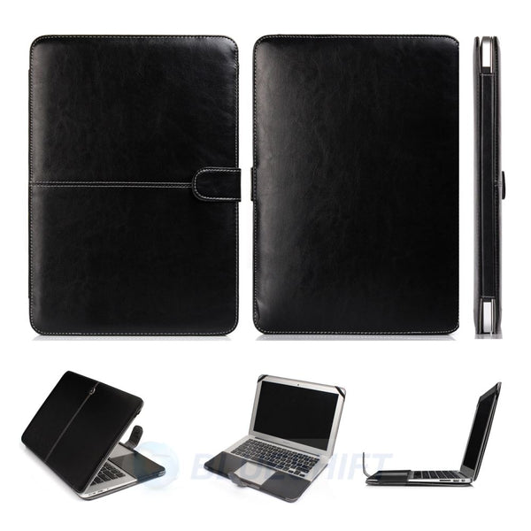 MacBook Air 11" (2012-2015) A1465 PU Leather Case (Black)