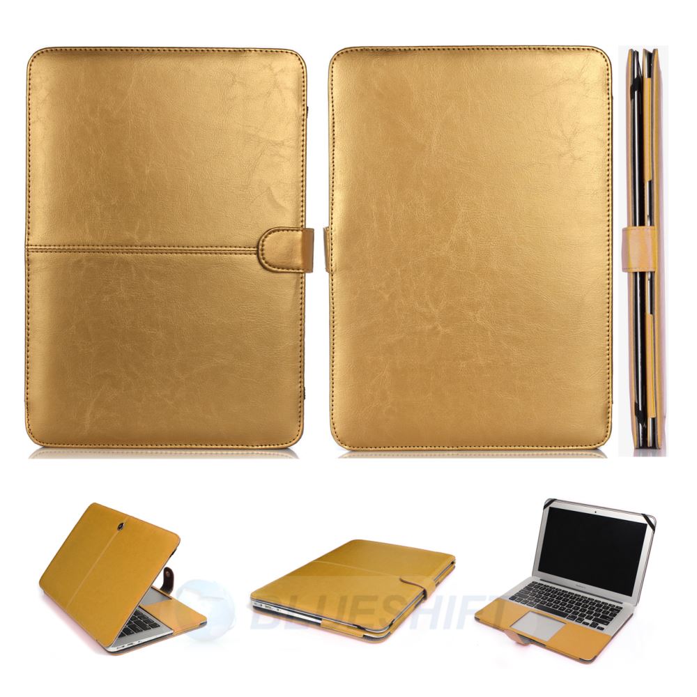 MacBook Air 11" (2012-2015) A1465 PU Leather Case (Gold)