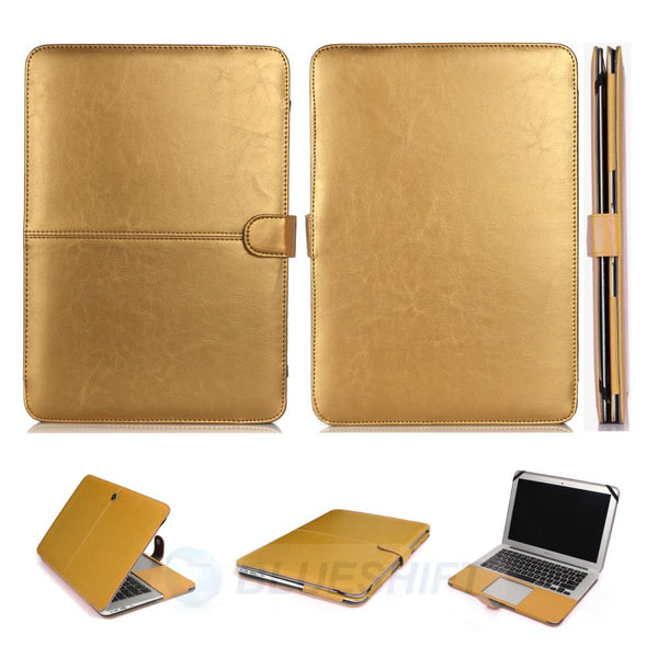 MacBook Air 11" (2012-2015) A1465 PU Leather Case (Gold)