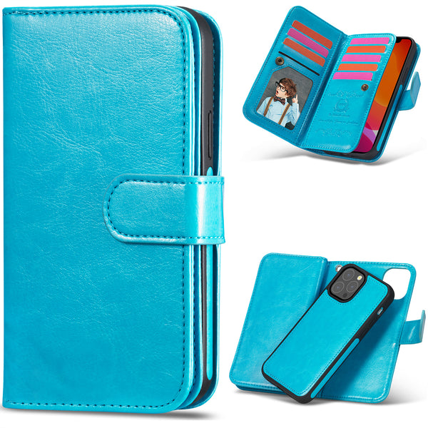 iPhone 13 Pro Case Double Wallet (Blue)