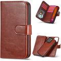 iPhone 13 Pro Case Double Wallet (Brown) - Brown