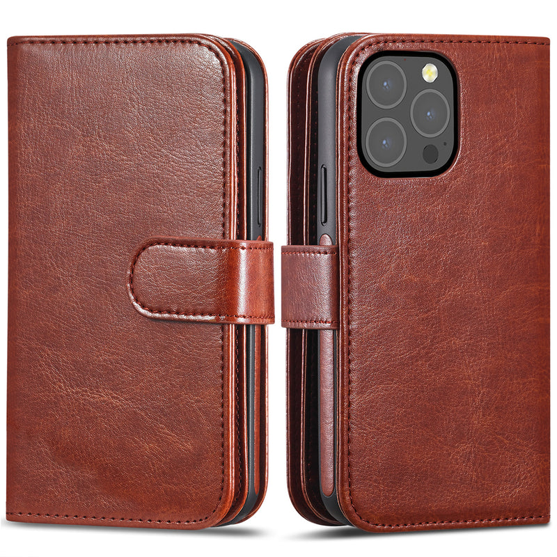 iPhone 13 Pro Max Case Double Wallet (Brown)