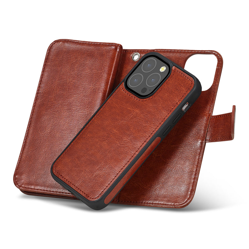 iPhone 13 Pro Max Case Double Wallet (Brown)