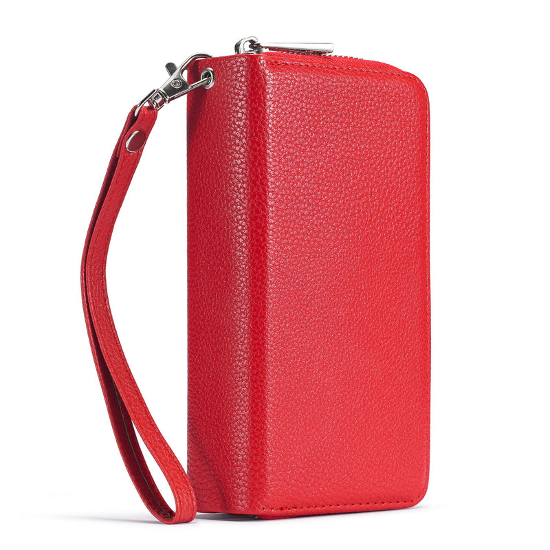 iPhone 12/12 Pro Case Zipper Wallet (Red)