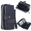 iPhone 5/5S/SE(1st Gen) Case Zipper Wallet (Black) - Black