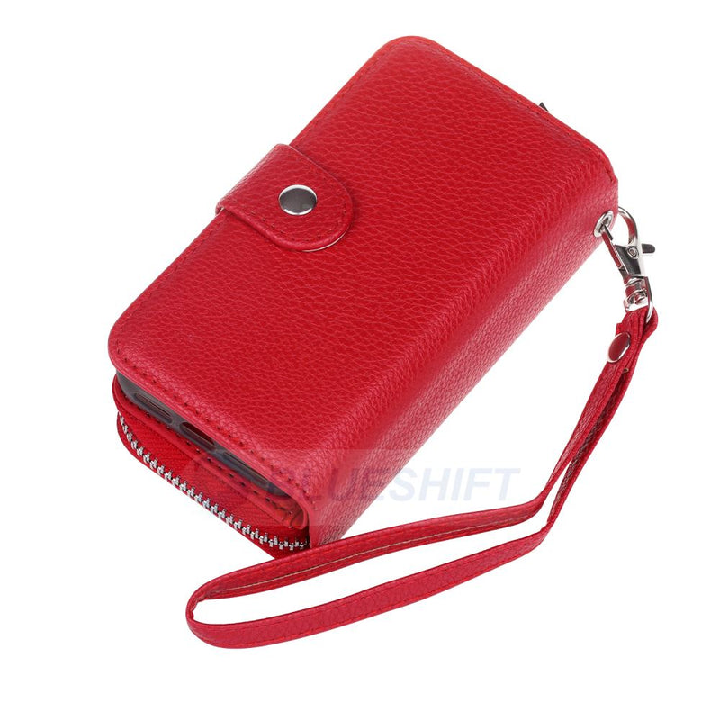 iPhone 5/5S/SE(1st Gen) Case Zipper Wallet (Red)