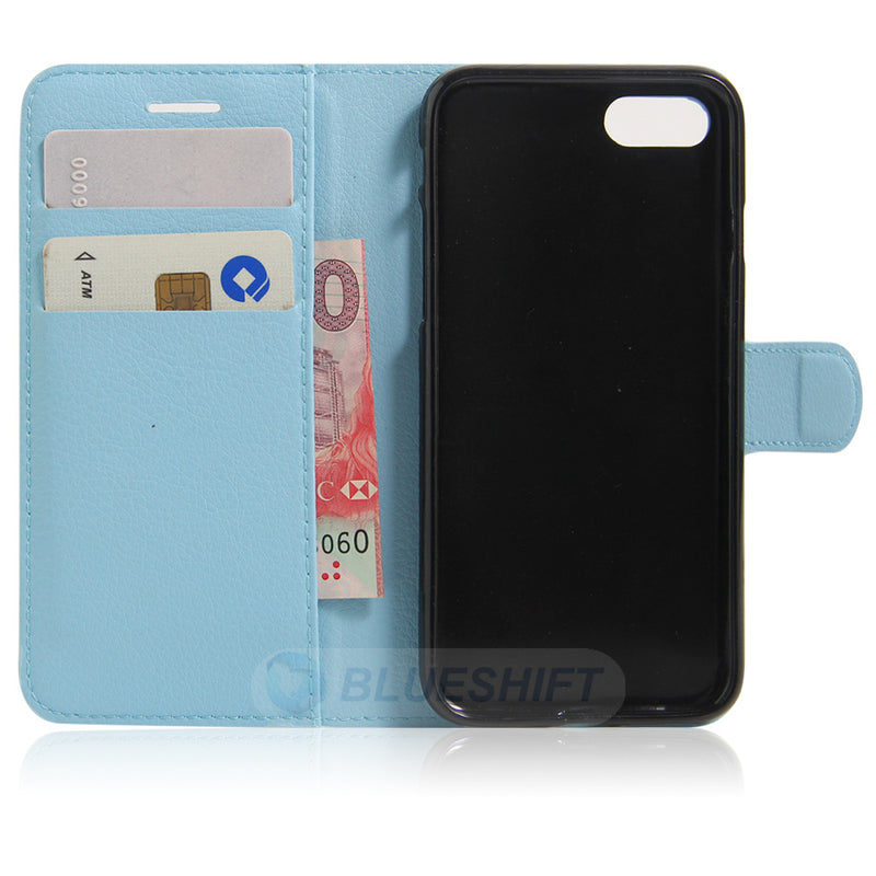 iPhone SE Case (3rd Gen) PU Wallet (LightBlue)
