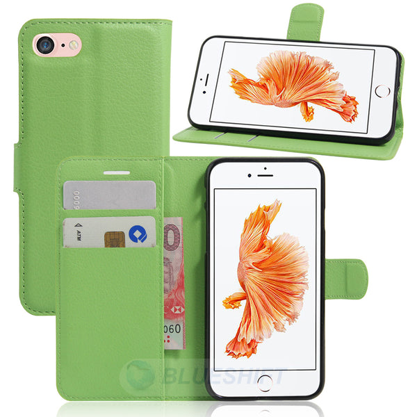 iPhone SE Case (3rd Gen) PU Wallet (Green)