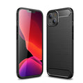 iPhone 13 Carbon Fibre TPU Case Slim Shockproof Cover Black - Black