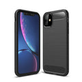 iPhone 11 Carbon Fibre TPU Case Slim Shockproof Cover Black - Black