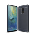 Huawei Mate 20X Carbon Fibre TPU Case Slim Shockproof Cover Navy - Navy