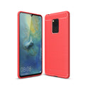 Huawei Mate 20X Carbon Fibre TPU Case Slim Shockproof Cover - Red