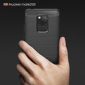 Huawei Mate 20X Carbon Fibre TPU Case Slim Shockproof Cover Black - Black