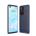 Huawei P40Pro Carbon Fibre TPU Case Slim Shockproof Cover Navy - Navy