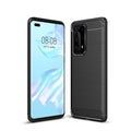 Huawei P40ProPlus Carbon Fibre TPU Case Slim Shockproof Cover Black - Black