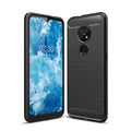 Nokia 7.2/6.2 Carbon Fibre TPU Case Slim Shockproof Cover Black - Black