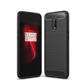 OnePlus 7 Carbon Fibre TPU Case Slim Shockproof Cover Black - Black