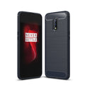 OnePlus 7 Carbon Fibre TPU Case Slim Shockproof Cover Navy - Navy