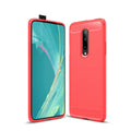 OnePlus 7Pro Carbon Fibre TPU Case Slim Shockproof Cover Red - Red