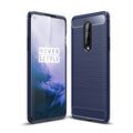 OnePlus 8 Carbon Fibre TPU Case Slim Shockproof Cover Navy - Navy