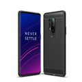 OnePlus 8Pro Carbon Fibre TPU Case Slim Shockproof Cover Black - Black