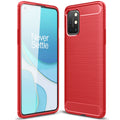 OnePlus 8T Carbon Fibre TPU Case Slim Shockproof Cover Red - Red